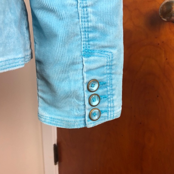 Corduroy Button-up Jacket Mint Blue Large - Picture 7 of 10